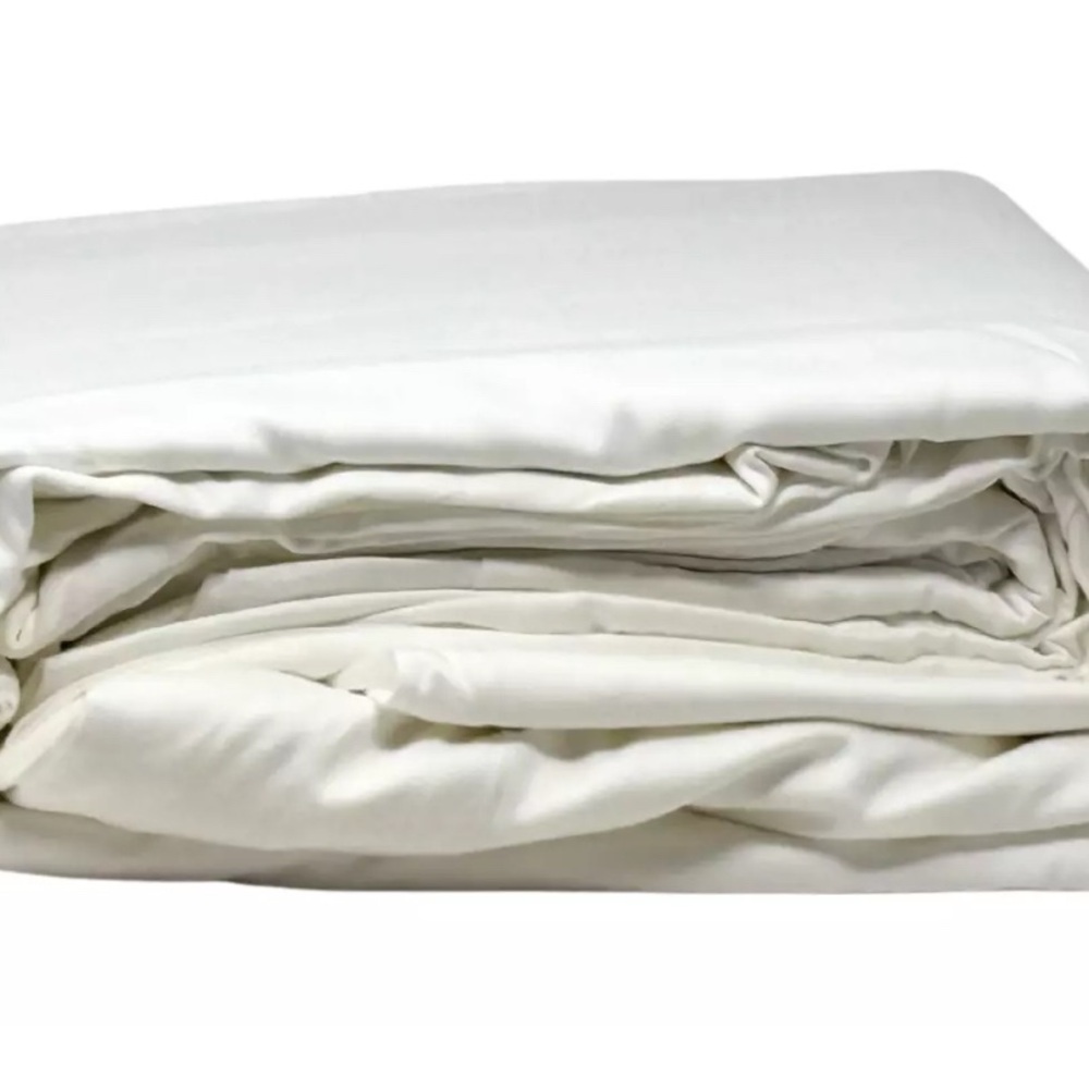 Habitat Luxury Collection QUEEN 4 Piece 100% ORGANIC COTTON White Sheet Set NEW